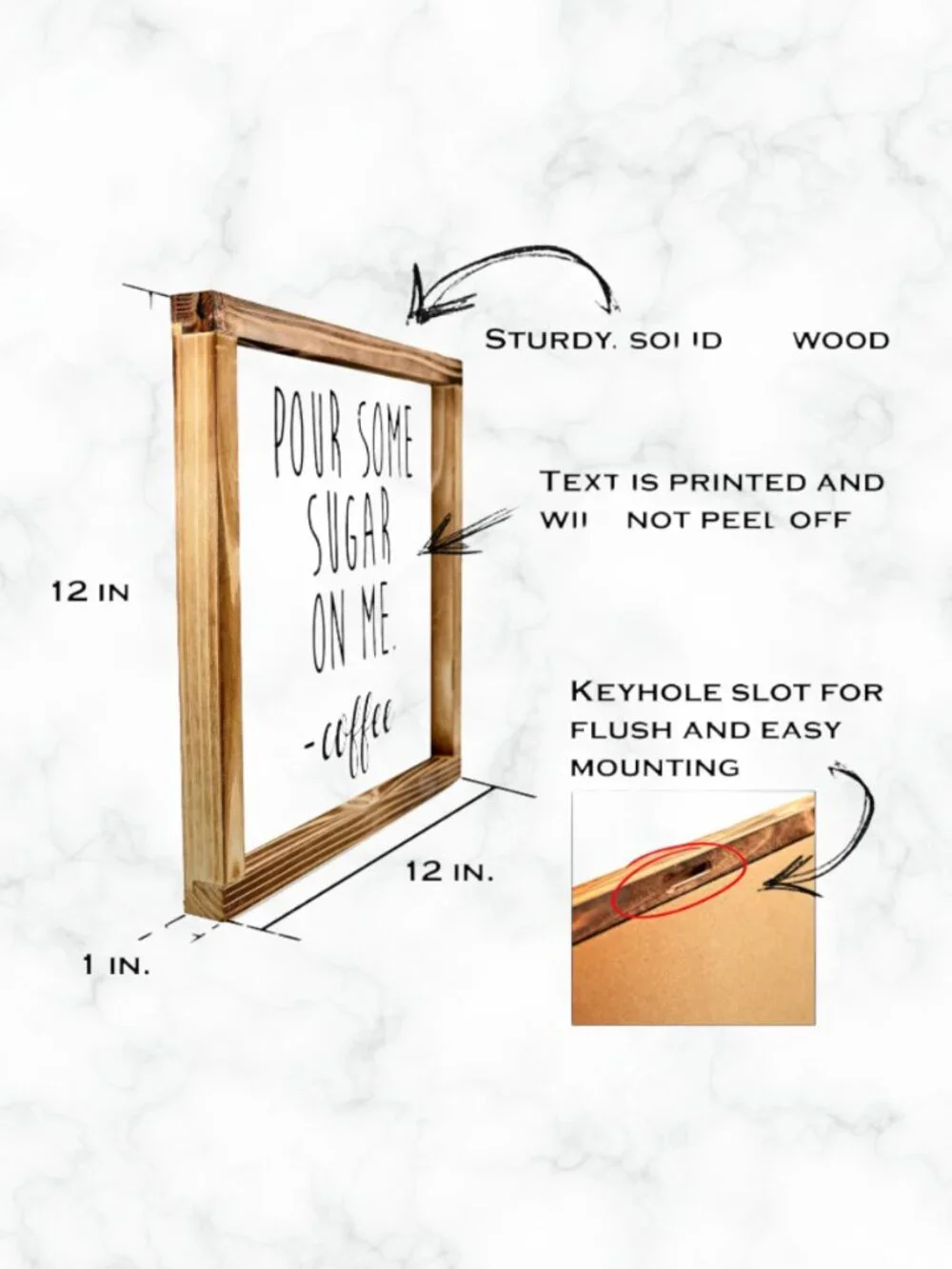 MAINEVENT Farmhouse Wood Sign 